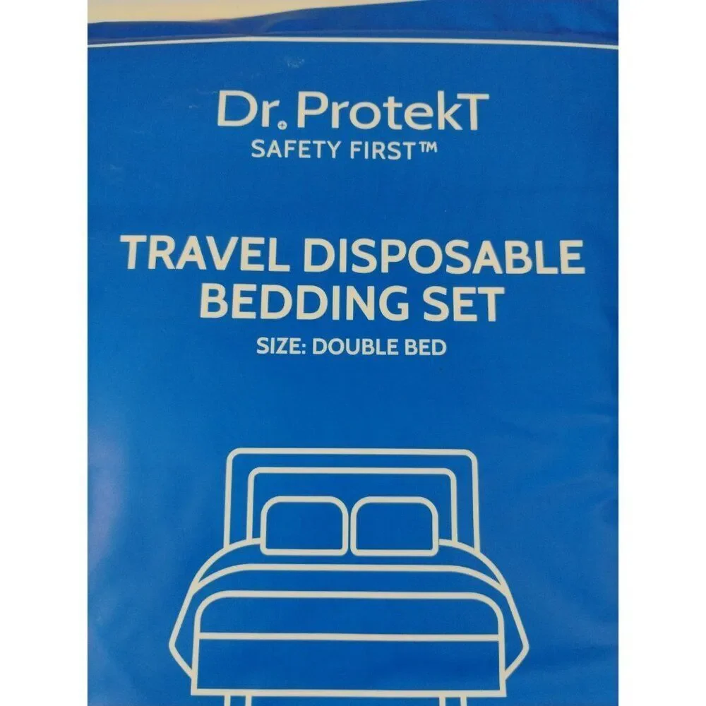 Disposable Travel Sheets Includes 1 Sheet 1 Duvet Cover and 2 Pillowcases